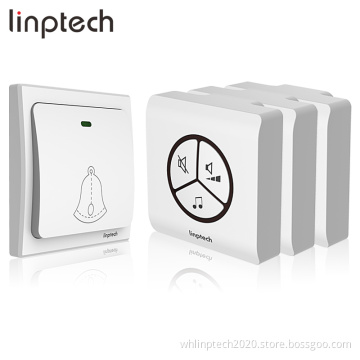 Linptech G1 wireless doorbell with 1 2 3 4 receivers with flashing doorbell